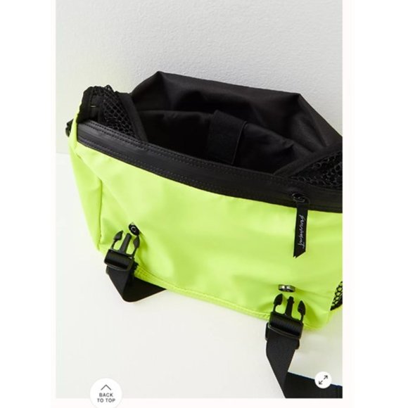 NWT-Free People Neon Lime Move With It Messenger Bag - Picture 4 of 6